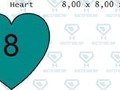 Кулон подвеска в форме сердца номер 14