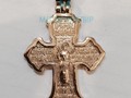 Крест из золота с распятьем и архангелом на заказ