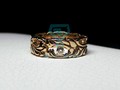 Обручальное кольца в виде коры дерева с бриллиантами на заказ